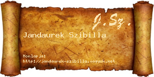 Jandaurek Szibilla névjegykártya
